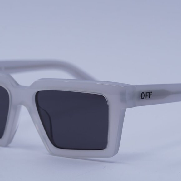 Off-White OERI142 WINDSOR 0907 Sunglasses Shiny Grey Square Frame, Grey Lenses - Picture 8 of 10